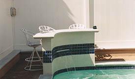 Bar Counter and Spillway Waterfall